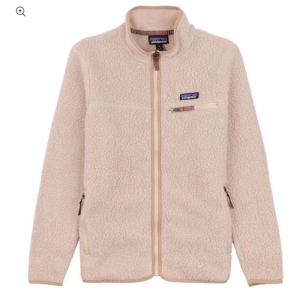 Patagonia women’s retro pile jacket in soft mauve color - size xl